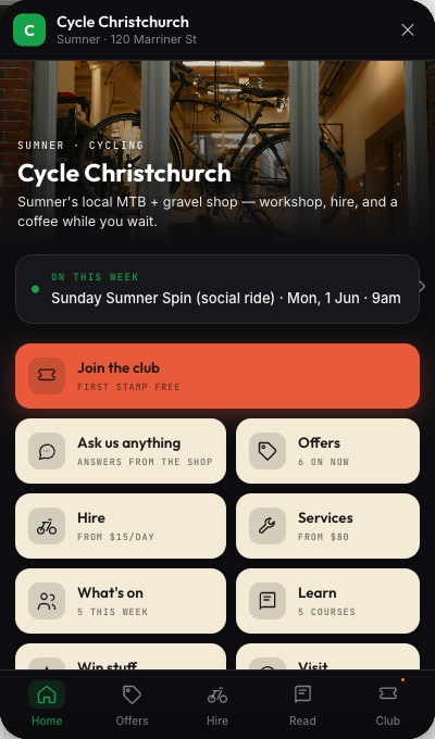 The club panel live on Cycle Christchurch's own website
